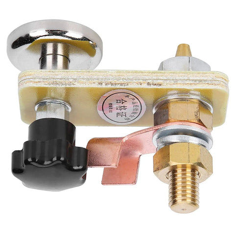Ultimate Welding Magnetic Ground Clamp With Strong Brass Head And 0.2 Inch Insulation Board For Stable Grounding on a smooth metal surface.