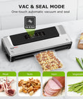 Compact Vacuum Sealer for Kitchen Storage and Meal Prep with Vac and Seal, Pulse Vac, and Seal Modes, sealing nuts