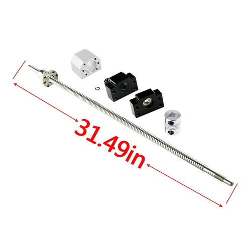 SFU1605 Ball Screw CNC Kit 800mm Long 16mm Shaft With Metal Deflector Nut BK BF12 End Supports And Coupler With End Machining