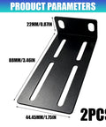 Rock Solid 1U Adjustable Rack Mount Pair For 19 Inch Server Cabinets Heavy Duty Steel Brackets dimensions 22mm x 88mm x 44.45mm
