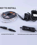 Kit components of 20Ft LED Black Light Strip Kit With 360 LEDs 12V Flexible Ultraviolet Light For Stage Home Parties Weddings