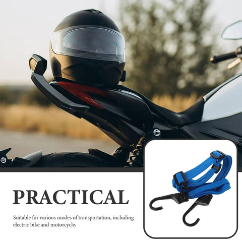 Motorcycle Helmet And Cargo Securement Straps With Hooks Mesh Elastic Rope Strap Grab And Go Portable Nylon And Rubber Tie Down