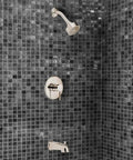 Eastport Bath and Shower Trim With Valve in Satin Nickel Finish No Fuss One Handle Control With Valve Included in modern bathroom