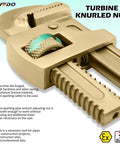 Must-Have Non-Sparking Tool Set 11-Piece Aluminum Bronze Kit with pipe wrench turbine knurled nut detail