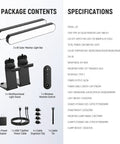 Package contents and specifications for Bi Color Dual Monitor Light Bar With Stands For Home Office And Zoom Calls