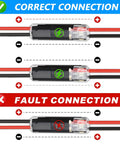 Double Wire Plug In Connector Kit For Low Voltage LED Light Strips With Locking Buckle, 2 Pin Quick Disconnect Connectors For DIY And Repair, tool-free 2-wire wiring diagram