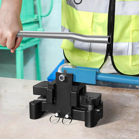 Using SDSNTE 2-In-1 Conduit Offset Bender for 1/2 Inch EMT tubing with durable steel construction.