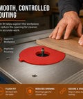Half Inch Router Table Insert For Ryobi Bt Series Saw Featuring Dead On Friction Fit Placement And Precision Opening Reducer during wood routing.