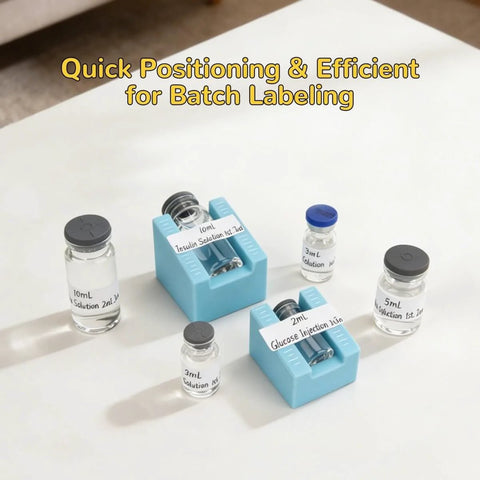 Two Pack Vial Label Applicators For 2ml 3ml And 5ml 10ml Vials Time Saving Handheld Sticker Alignment Tool on a table