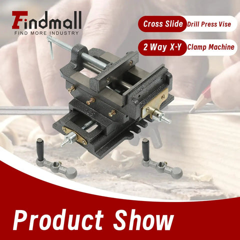 5 Inch Cross Slide Drill Press Vise 2 Way X Y Heavy Duty Clamp Machine Pro Grade Cast Iron Workhorse For Precision Drilling
