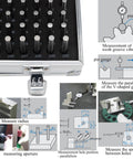 190 Piece Pin Gauge Set for Machinists Go No Go Master Kit Hardened Steel with Aluminum Case Checks Hole Sizes 0.061 to 0.250 Inches Slot Widths Keyways V Groove Alignment Drill Runout Caliper and Micrometer Calibration Tools used for hole and groove inspection