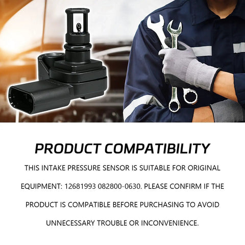 Intake Air Temperature And Pressure Sensor Map Sensor For Chevy And GMC Vehicles Including Silverado Malibu Equinox Sierra 2500 3500 Cascada 12681993 0828000630 Easy Drop In Replacement next to toolset