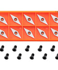 Sharp As A Tack Diamond Carbide Replacement Cutters For Wood Lathe Turning and Shop Detailing with Rock Solid Durability and Slick As Grease Edges.