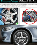 Manual wheel tightening using torque wrench vs. automatic tool with Chrome Wheel Lug Stud Nut Set 12x1.50 guideline