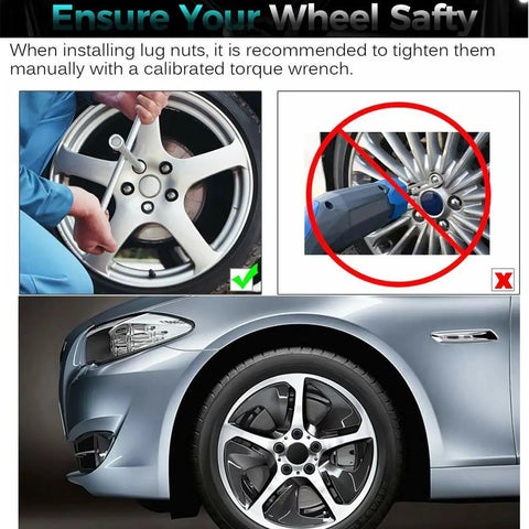Manual wheel tightening using torque wrench vs. automatic tool with Chrome Wheel Lug Stud Nut Set 12x1.50 guideline