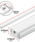 Under Cabinet LED Light Kit 3 Pack 12 Inch Linkable Plug In No Fuss Dimmable Daylight White 4500K No Flicker No Dots No Glare