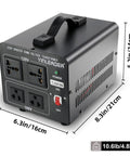 2000W Voltage Transformer 120V To 100V And 100V To 120V Step Up Down Power Converter with dual 120V and 100V sockets
