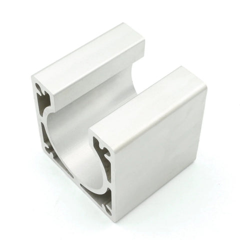 CNCTOPBAOS Nema34 aluminum motor mounting bracket, 86x86x80mm footprint, white finish, front view