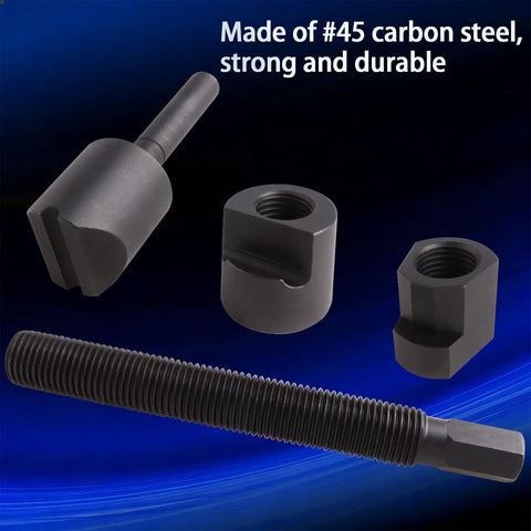 Heavy Duty Dual Wheel Separator Kit For Trucks And Trailers, 4 Piece Wheel Hub Removal Tool, threaded components, carbon steel
