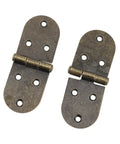 180 Degree Folding Flush Hinge Set For Vintage Furniture And Sewing Tables, Heavy Duty Iron Hinges, Full Fold Action