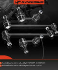 Front And Rear Sway Bar End Link Kit For Honda CR-V 2007 To 2016 Beefed Up Stabilizer Links With Grease Packed For Smooth Operation Tougher Durability And Quick Install, black steel links