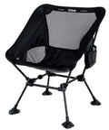Ultralight Camping Folding Beach Chair With Anti Sinking Large Feet And Back Support Webbing, Compact Square Frame, Black