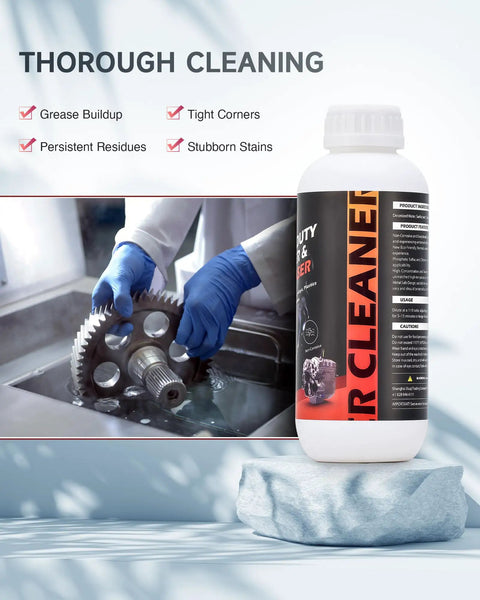 Pro Level Ultrasonic Cleaner Fluid For Carburetors Engines And Auto Parts Dissolves Stubborn Grease Oil And Road Grime Without Any Scrub Hustle Leaves Parts Residue Free 34 Fl Oz in use with a gear part in a cleaning bath.