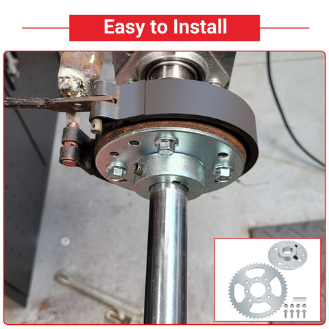 Installation of Go Kart Chain Sprocket Kit For 40 41 420 Chain, 48 Tooth Hub with 1 Inch Bore on Predator 212cc Engines