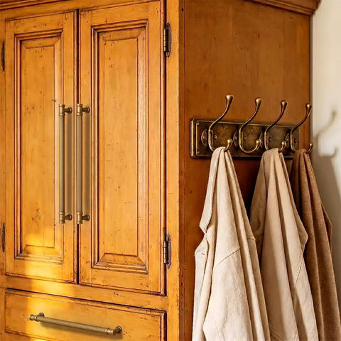 Cabinet with six pack stripes cabinet pulls antique brass for kitchen cabinets and dressers, 5.04 inch center to center hardware