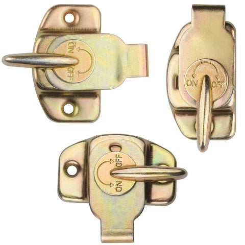 Three iron Align-N-Lock table locks with toggle switches, for Six Sets Of Align N Lock Table Locks Heavy Duty Dining And Conference.
