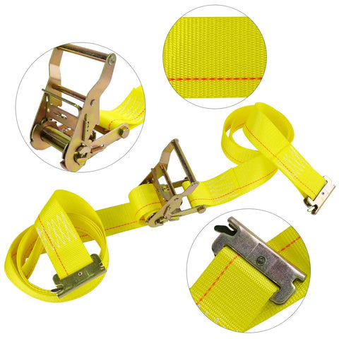 2-Inch By 12-Foot E Track Ratchet Straps 10 Pack Beefy Heavy Duty Cargo Tie Downs With 4400Lbs Breaking Strength For Moving Appliances