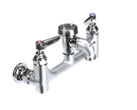 Genuine OEM Service Sink Faucet Replacement Part For Commercial Kitchens, wall-mounted, chrome finish with valve handles view
