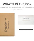 Box contents showing 25 Pack 5 Inch Solid Square Cabinet Handles Matte Black Dope Pulls For Kitchen Cabinets Drawer Pulls