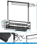 Outdoor Grill Caddy With Paper Towel Holder And Utensil Organizer, showcasing large capacity, four hooks, 17x13.5 inches size