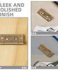 Vintage Stainless Steel Flush Mount Cabinet Hinges Set No Fuss shown on wood surface with installation tool.