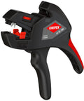 Black and red wire stripping tool with grip handle showing measurement indicators, suitable for 10-24 AWG cables.