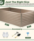 Galvanized Raised Garden Bed Kit For Vegetables Flowers And Herbs Tall Metal Garden Bed With Tools Gloves Plant Labels Brown 6x3x2 Ft Deep
