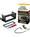 Single DIN Car Stereo Dash Kit For 1995 To 2005 GM Full Size Trucks And SUVs With Non Amplified Systems box and components