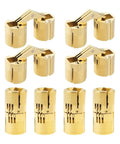 Eight Brass Barrel Hinges 18mm Hidden Concealed for DIY Jewelry Boxes and Cabinets, corrosion resistant hardware