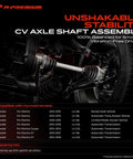 Built Tough Front Right Passenger Side CV Axle Shaft Assembly That Rolls Smooth On Hyundai Elantra And Coupe Cars From 2011 Through 2016 Automatic Transmission Setups showing detailed assembly.