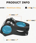 Dope Universal 31.8mm 45mm Bike Stem For Mountain Road And BMX Builds A Compact Center To Center Aluminum CNC Machined 6061 Lightweight Fit For 25.4 Or 31.8 Handlebars And 28.6 Steerer Tubes Silver with product info