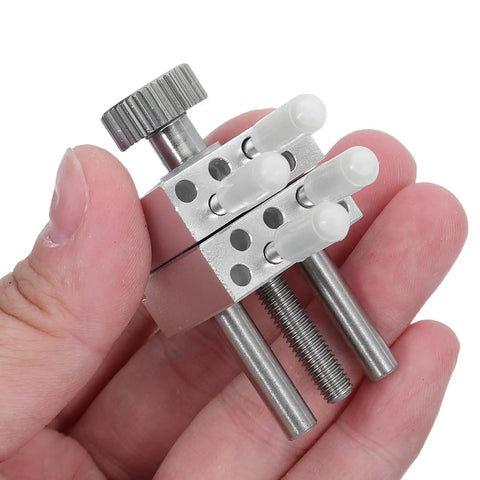 Grab And Go Adjustable Mini Bench Vise Clamp Handy Portable Aluminum Alloy Workbench Tool For Model Building Soldering And Painting precision clamp held in hand
