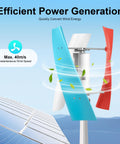 400W Wind Turbine Generator Kit for Off Grid Power Renewable Energy Solution for Hillsides and Roadside Spots 12V with Controller