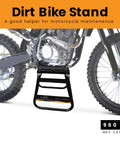 Heavy Duty Motorcycle Stand for Dirt Bikes and Off Road MX Rides Built Tough Universal Fit Powder Coated Steel Non Slip Maintenance Stand for Dirt Bike Servicing and Repairs Black Finish under bike