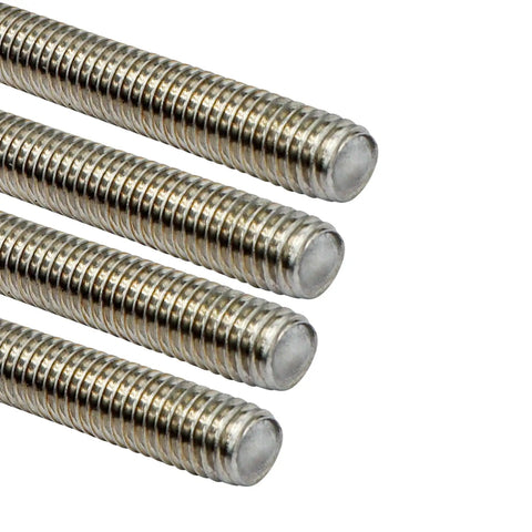 48 Inch Stainless Steel All Threaded Rods 3/8-16 UNC Heavy Duty Pack Of 4 For Structural, DIY, And Construction Projects, Corrosion Resistant