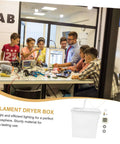 Group in classroom with 3D printer and 4L Filament Dryer Box For 3D Printer Spools Dehydrator And Storage For PLA PETG ABS TPU Filaments