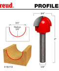 Top Shelf Carbide Router Bit With 1/4 Inch Shank And 3/4 Inch Cutter For CNC Machines Nailing Clean Engraving Flutes On Hardwood Drawer Fronts And Softwood Projects Like A Boss, showing 3/8 radius profile.