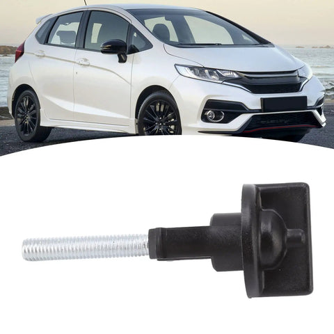 Spare Tire Hold Down Bolt For Cars, Heavy Duty Spare Wheel Clamp Bolt, shown alongside a car, durable metal construction