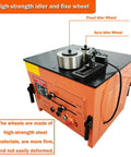 Heavy Duty Electric Rebar Bender With Smart Foot Pedal 3000W Machine Handles Rebar Up To 1.26 Inches showing high-strength idler and fixed wheels.