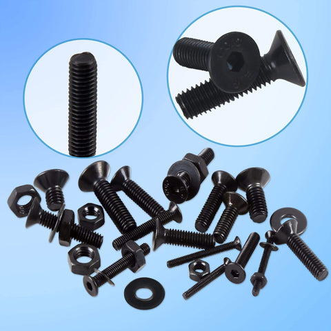 All In One Heavy Duty M2 M3 M4 M5 Bolts And Nuts Set With Washers And Spanner 1065 Pieces Including Countersunk Flat Head